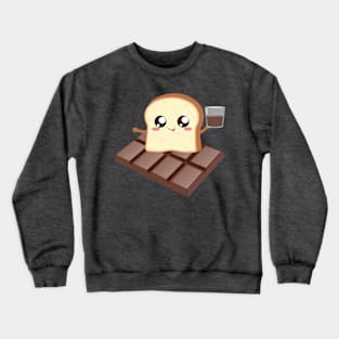 Toast loves chocolate milk Crewneck Sweatshirt